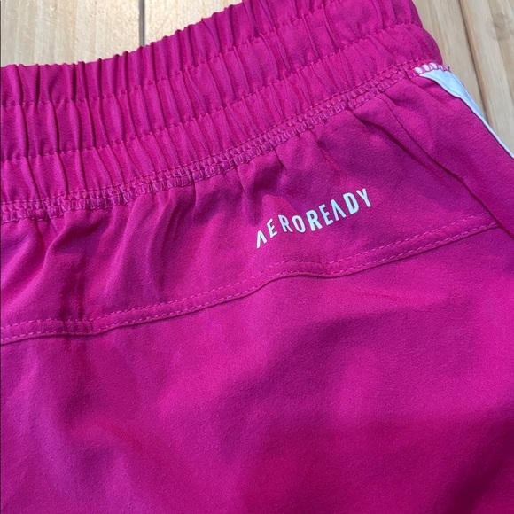 Adidas size S shorts. Pink with white trim. - Picture 7 of 7